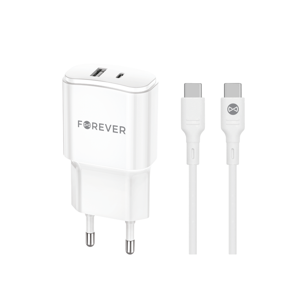 Chargeur secteur Forever TC-01 20W USB-C/USB PD QC