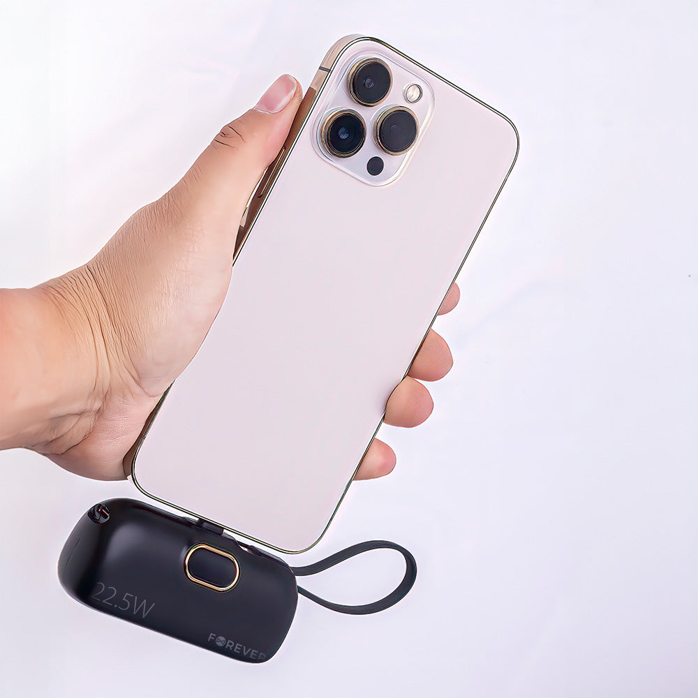 Forever mini power bank MTB-100 22.5W 5000 mAh USB C black