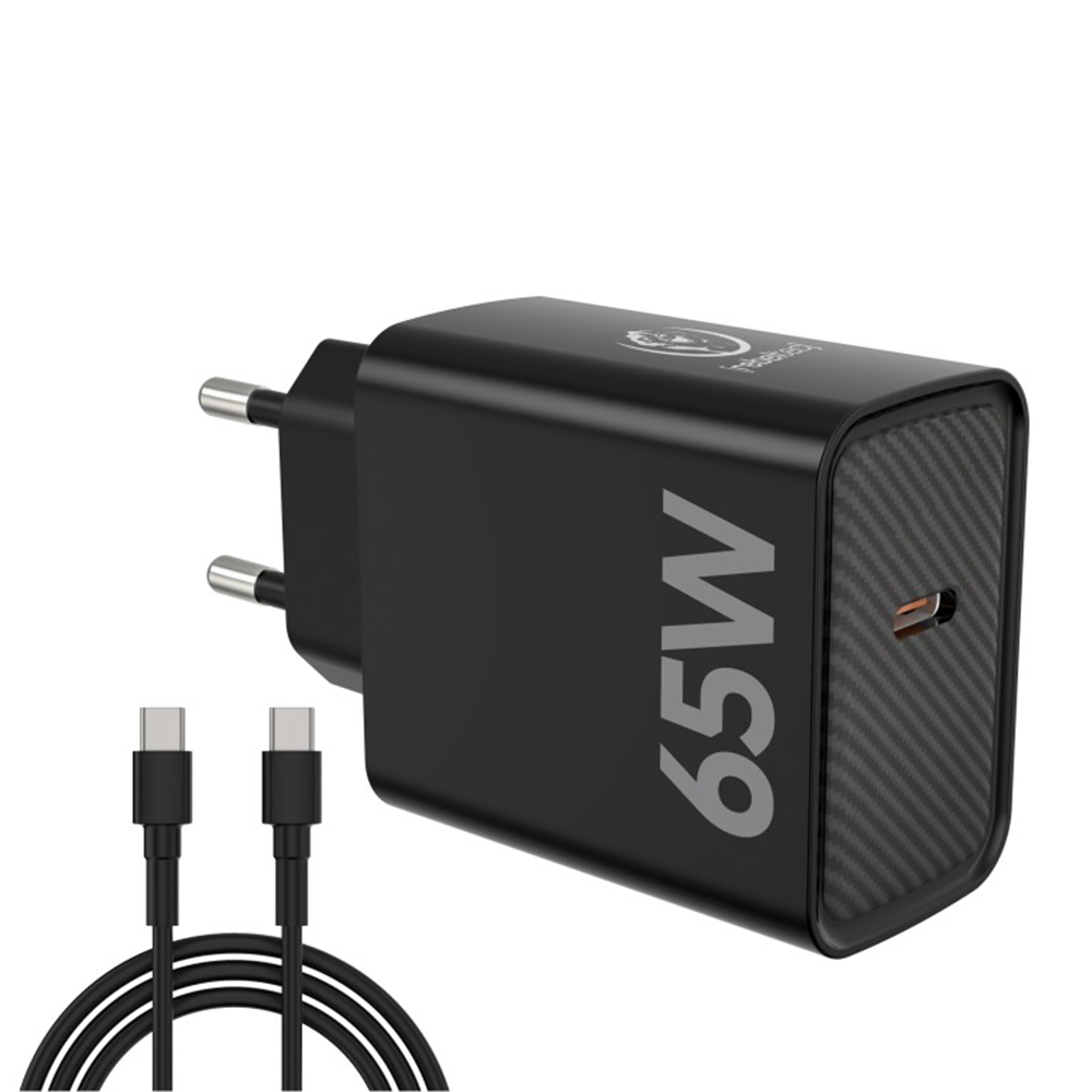 Rebeltec H1065 Wall Charger 65W with cable USB-C to USB-C 2m black