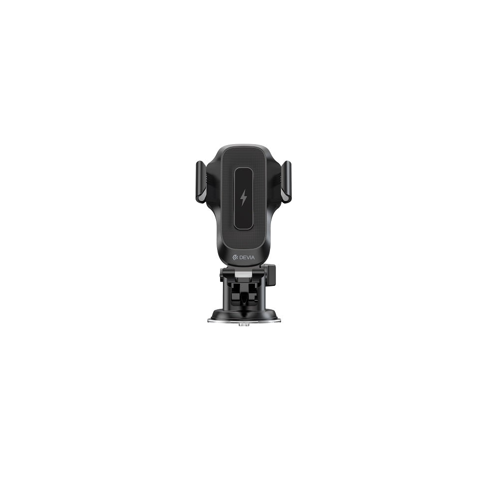 Support voiture Devia EA497 avec chargeur induction 15W — ventouse, rotation 360°