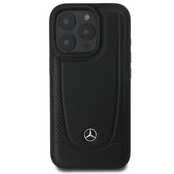 Mercedes case for iPhone 16 Pro 6,3" MEHCP16LARMBK Hardcase Leather Urban black