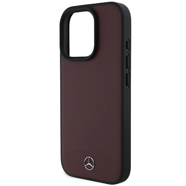 Mercedes case for iPhone 16 Pro 6,3" MEHMP16L23RBARR Hardcase Textured And Plain Leather MagSafe red