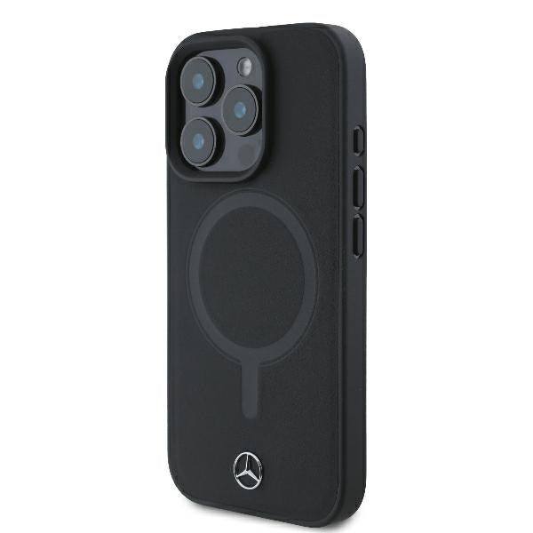 Mercedes case for iPhone 16 Pro 6,3" MEHMP16L23RCMK Hardcase Smooth Leather MagSafe black