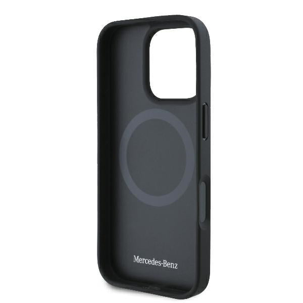 Mercedes case for iPhone 16 Pro 6,3" MEHMP16L23RCMK Hardcase Smooth Leather MagSafe black