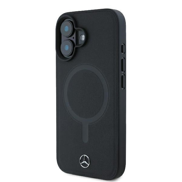 Mercedes case for iPhone 16 Plus 6,7" MEHMP16M23RCMK Hardcase Smooth Leather MagSafe black