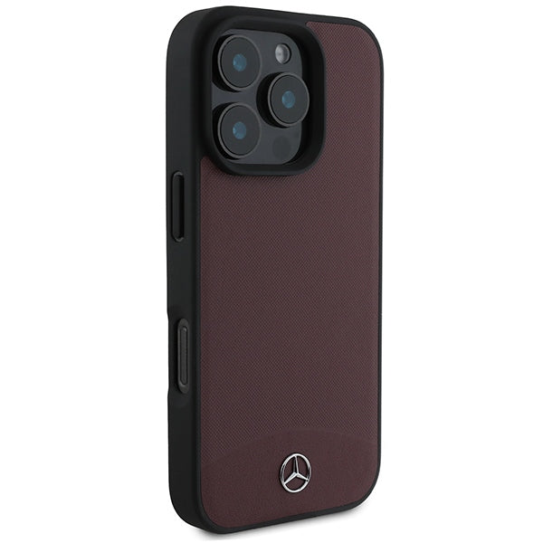Mercedes case for iPhone 16 Pro Max 6,9" MEHMP16X23RBARR Hardcase Textured And Plain Leather MagSafe red