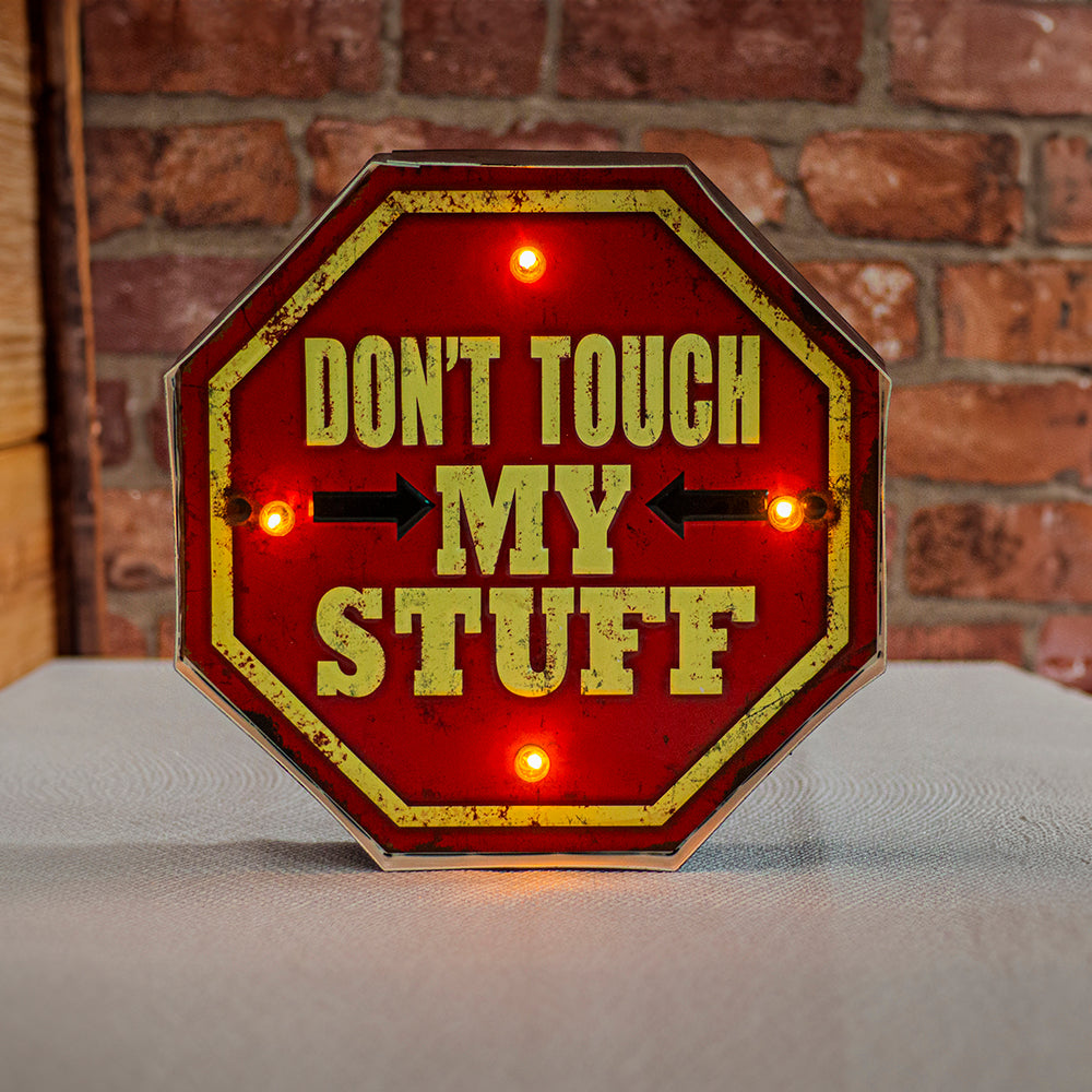Enseigne LED Rétro Metal Don't Touch Forever Light