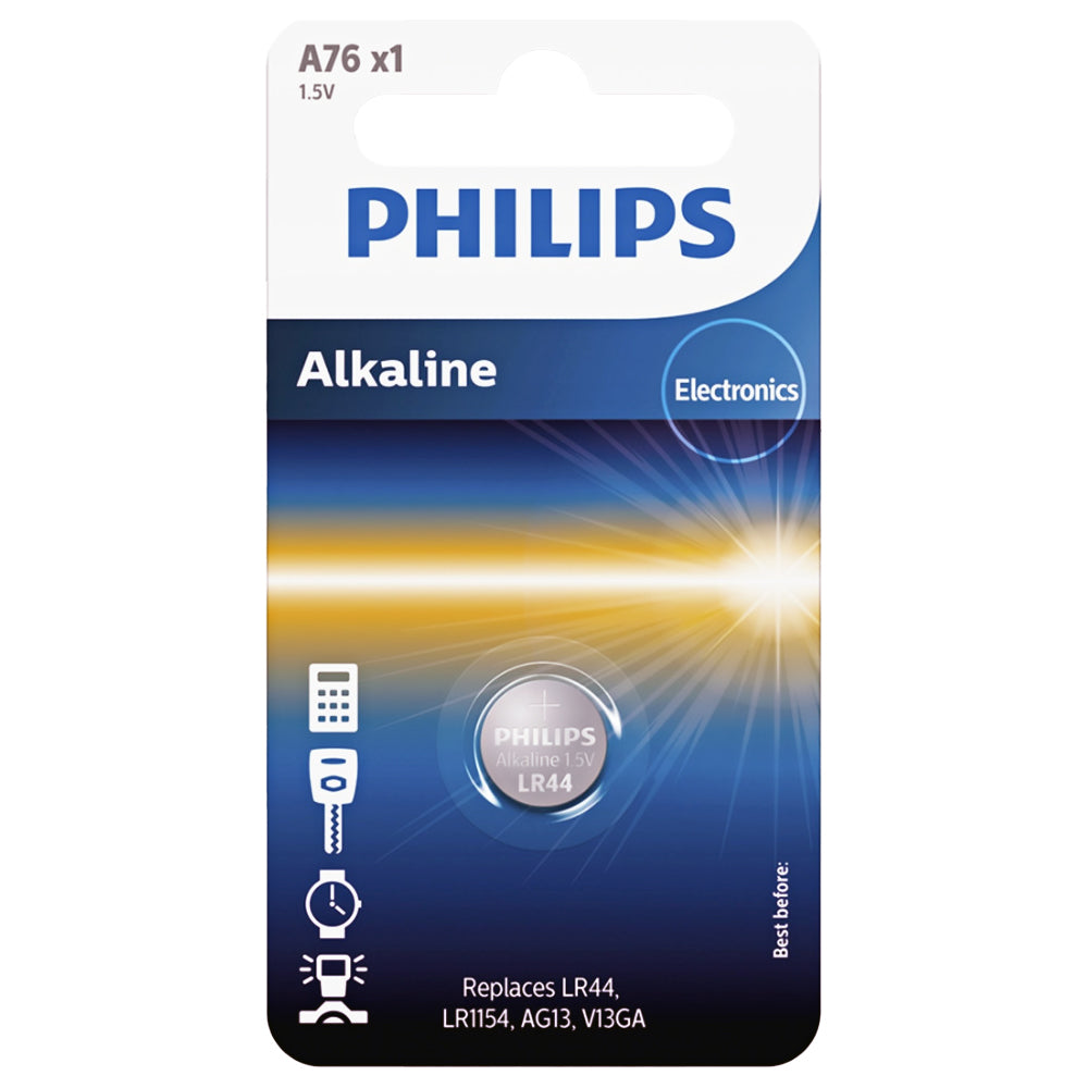 Battery PHILIPS LR44/LR1154 Minicells Alkaline 1pc Blister