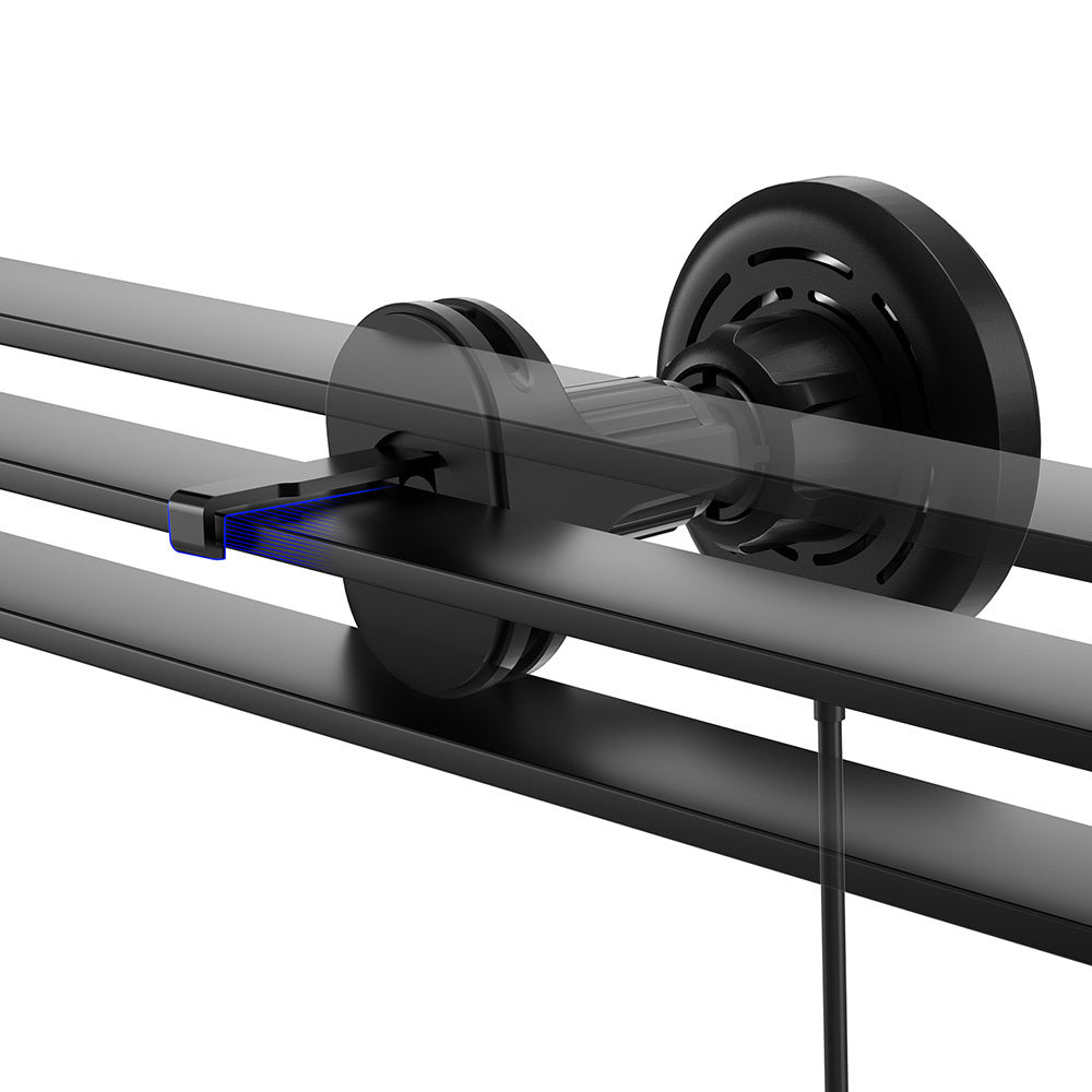 Support magnétique Forever MACH-300 pour aération avec chargement sans fil Qi2 15W — Noir