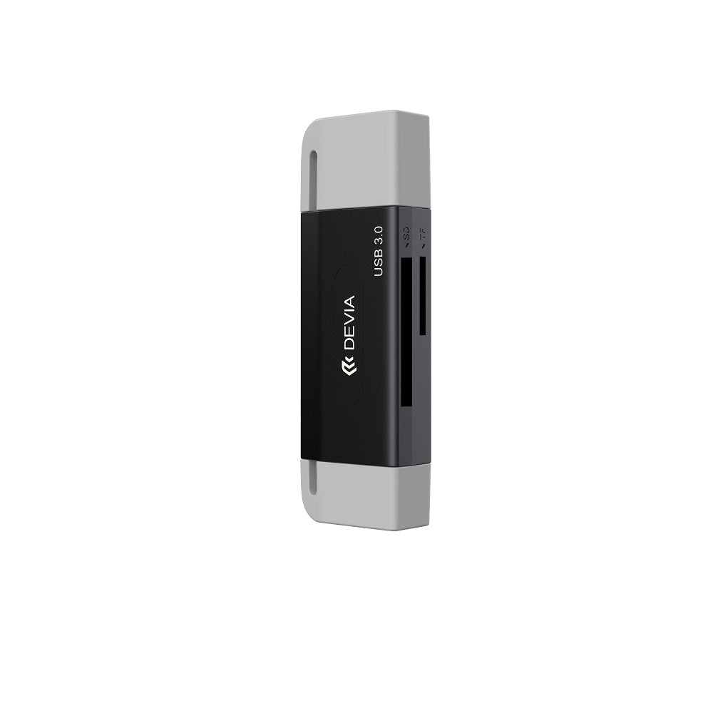 Lecteur de cartes 2en1 Devia EL240 USB/USB-C 3.0 noir