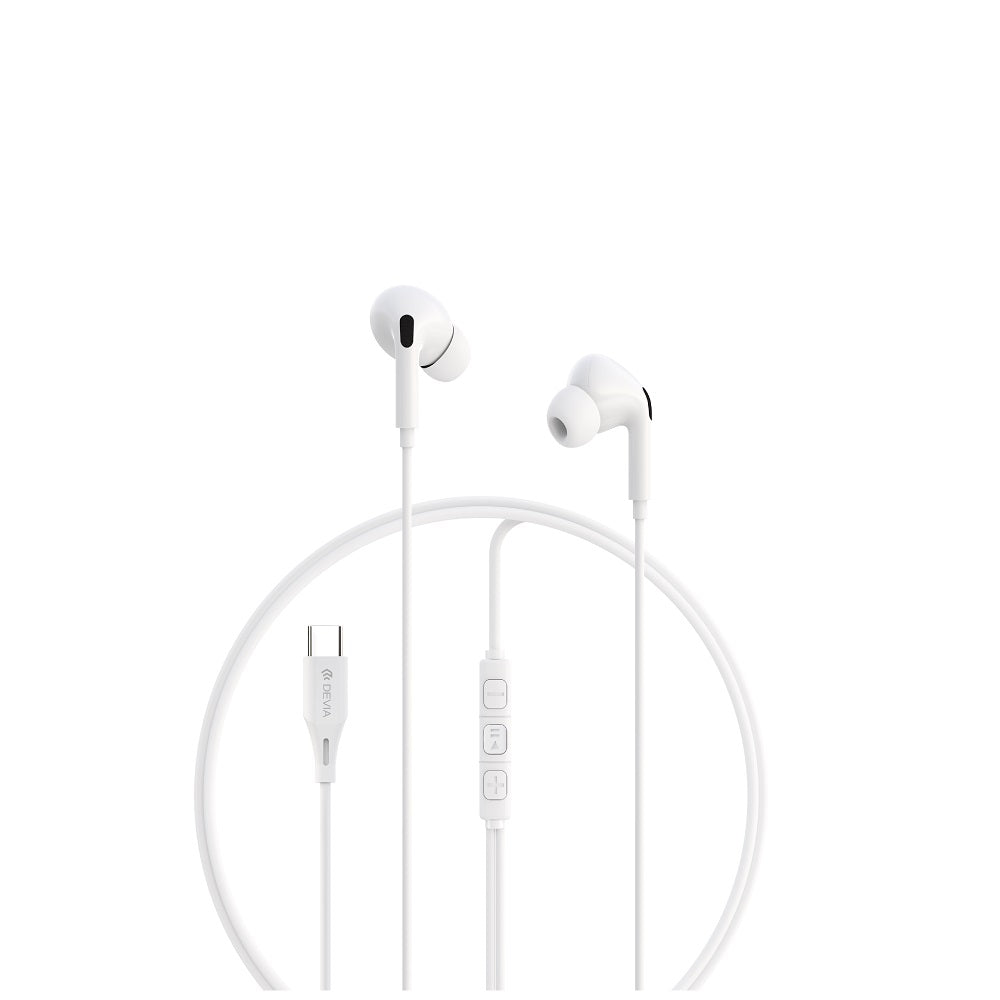 Devia wired earphones Kintone A2 Digital USB-C white