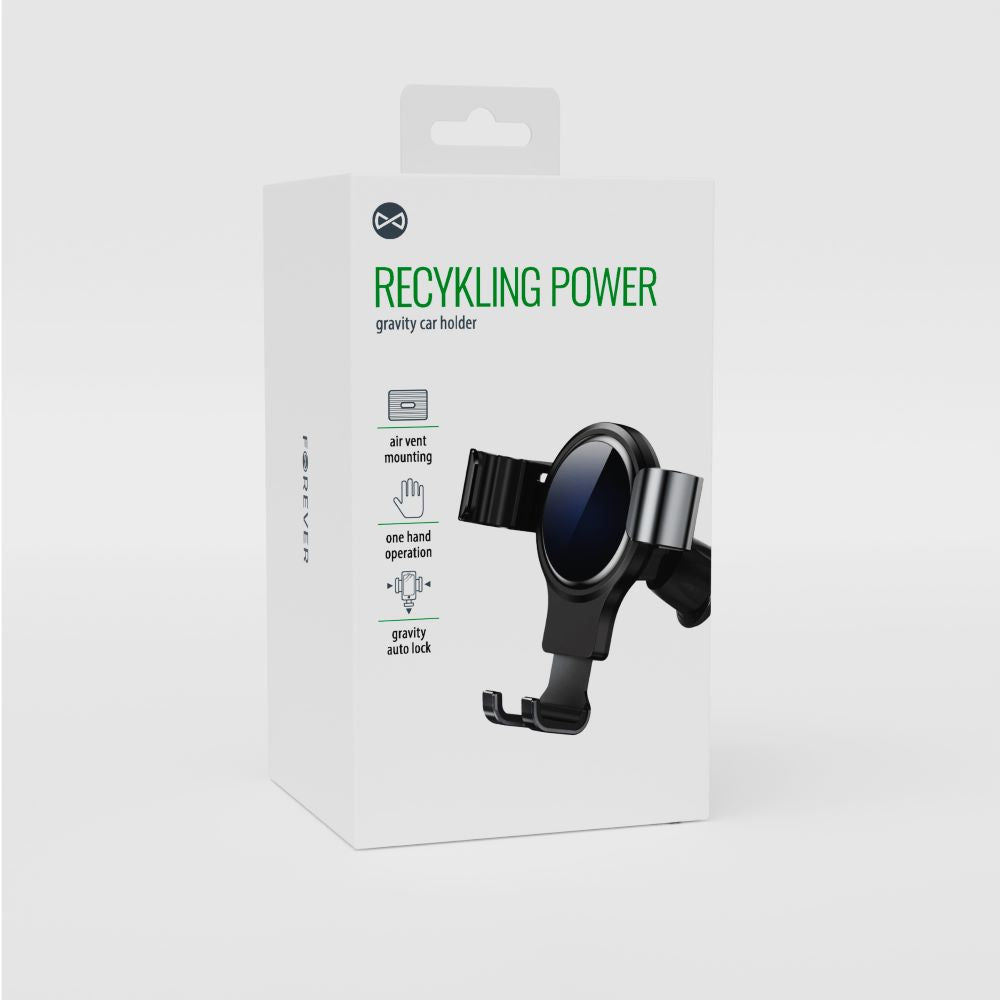 Support de téléphone Forever Recycling pour aération automobile — Gravité ajustable