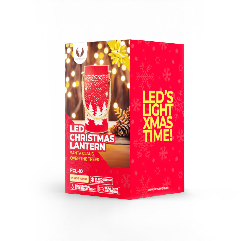 Ampoule LED Lanterne verre FCL-10 rouge-or Forever Light
