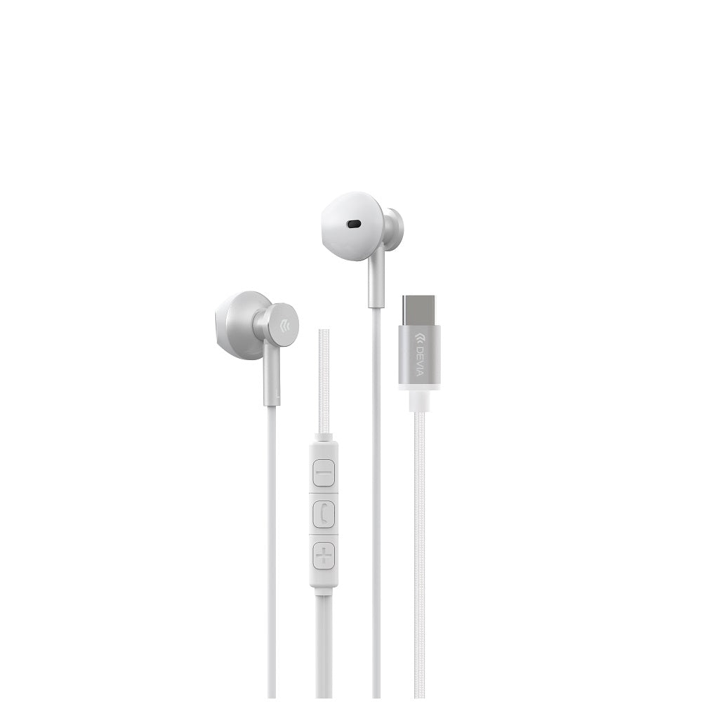 Devia wired earphones Smart M2 Digital Metal USB-C silver
