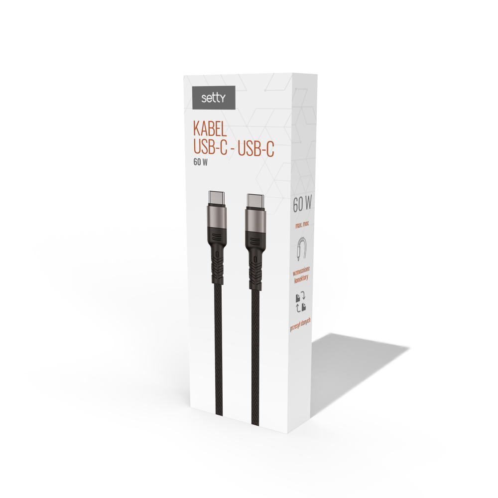 Setty cable USB-C - USB-C 100W 1,0 m KSL-02 black JO