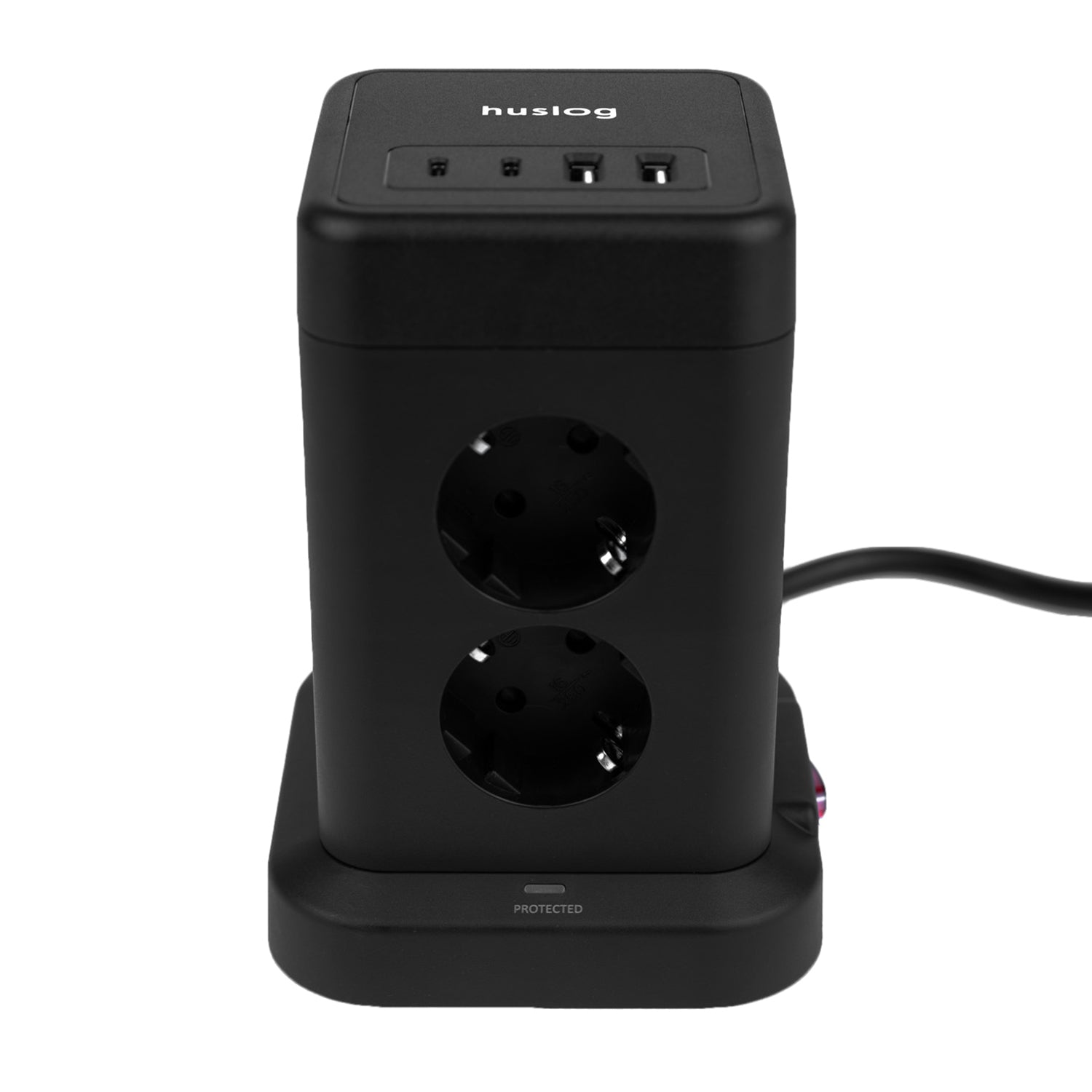 Huslog Vertical Extension Cord with USB