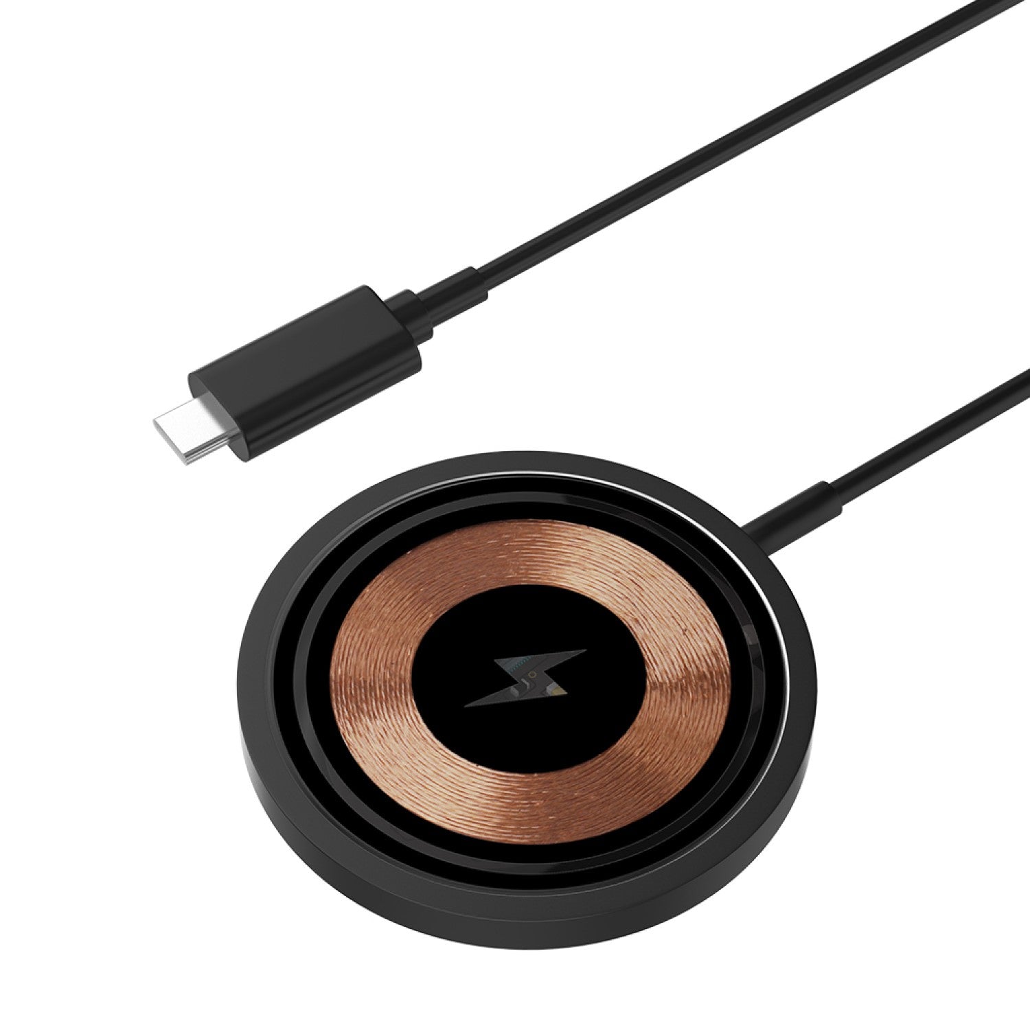 Setty Transparent inductive charger 15W black QTLI-15-01