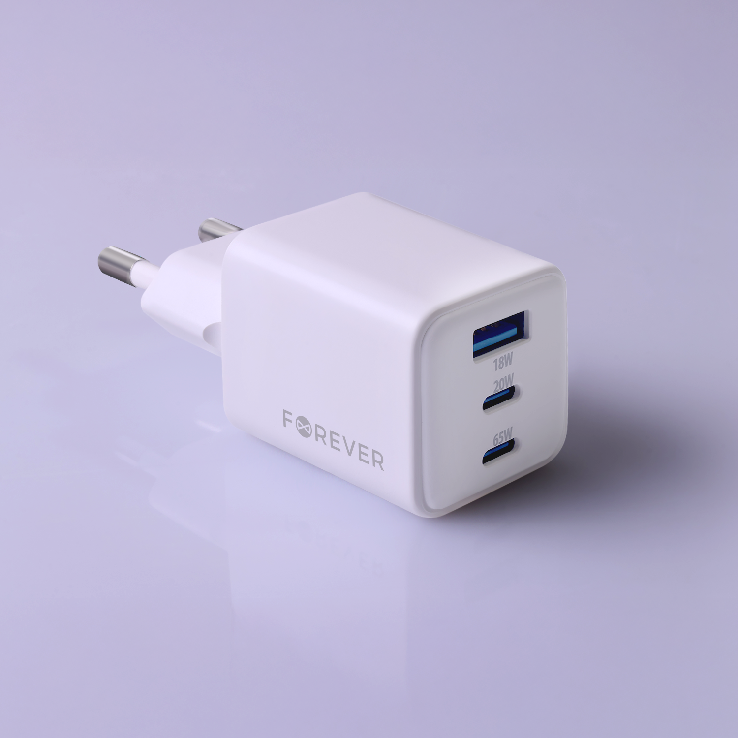Chargeur Forever TC-08 65W — 2x USB-C + USB