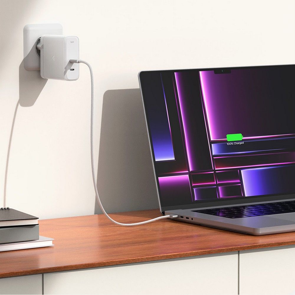 Spigen ArcStation Pro GaN-1402 2-Port 140W Wall Charger White