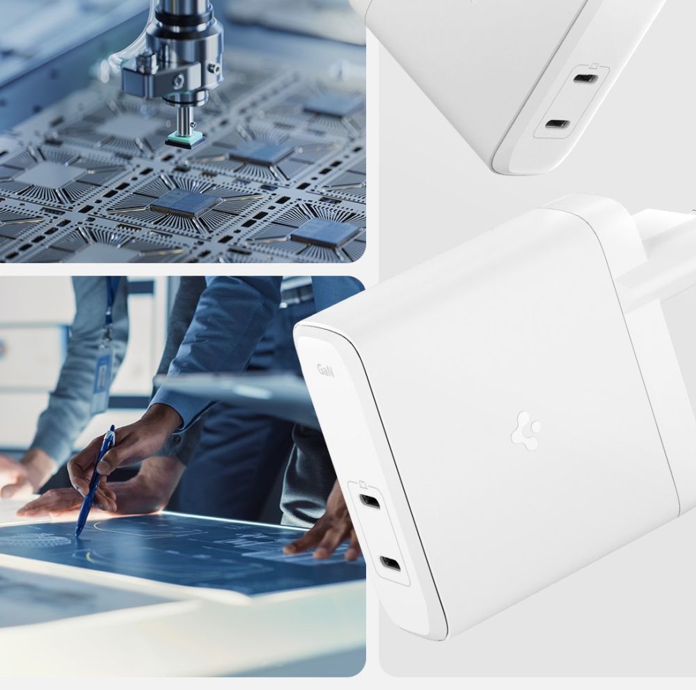 Spigen ArcStation Pro GaN-1402 2-Port 140W Wall Charger White