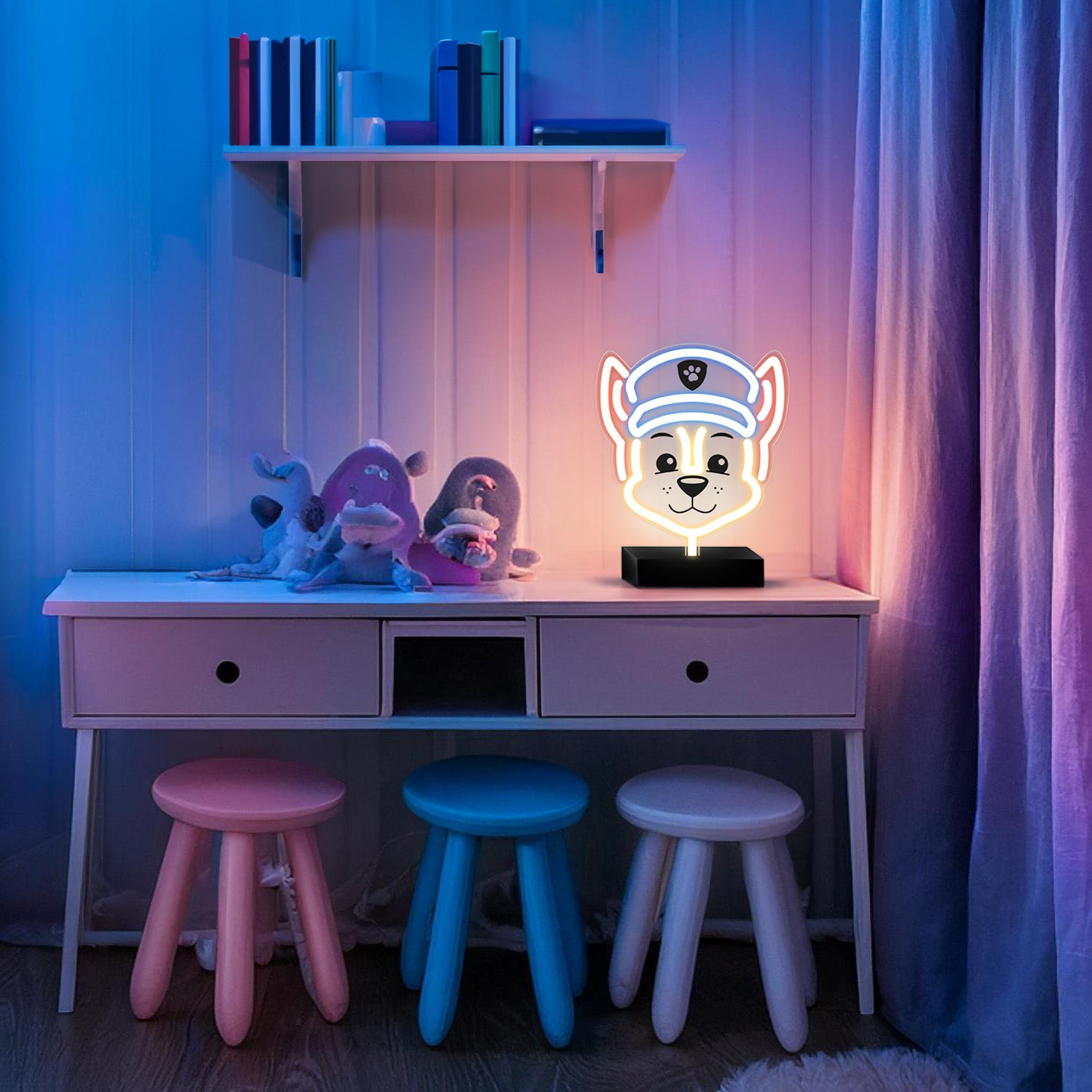 Néon LED sur pied Paw Patrol - Chase OW-120346