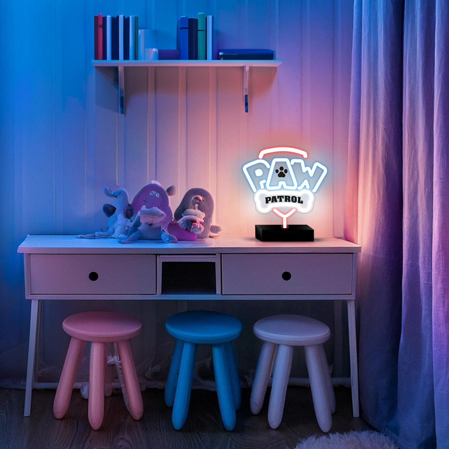 Néon LED sur socle Paw Patrol - Logo OW-120146