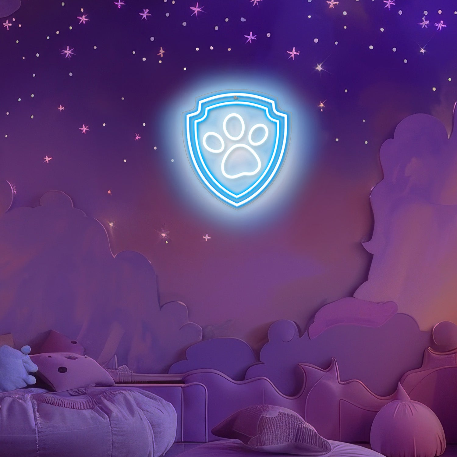 Néon LED suspendu Paw Patrol sur plexiglass - OW-130246