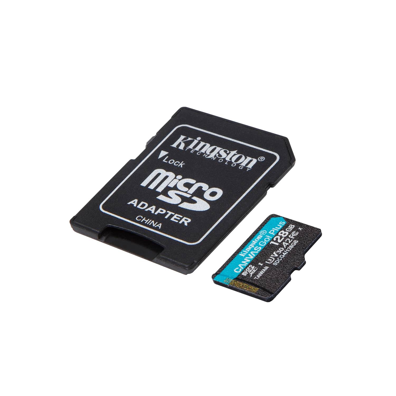 Kingston memory card 128GB microSDXC Canvas Go Plus Gen4 200MB/s A2 U3 V30 + adapter