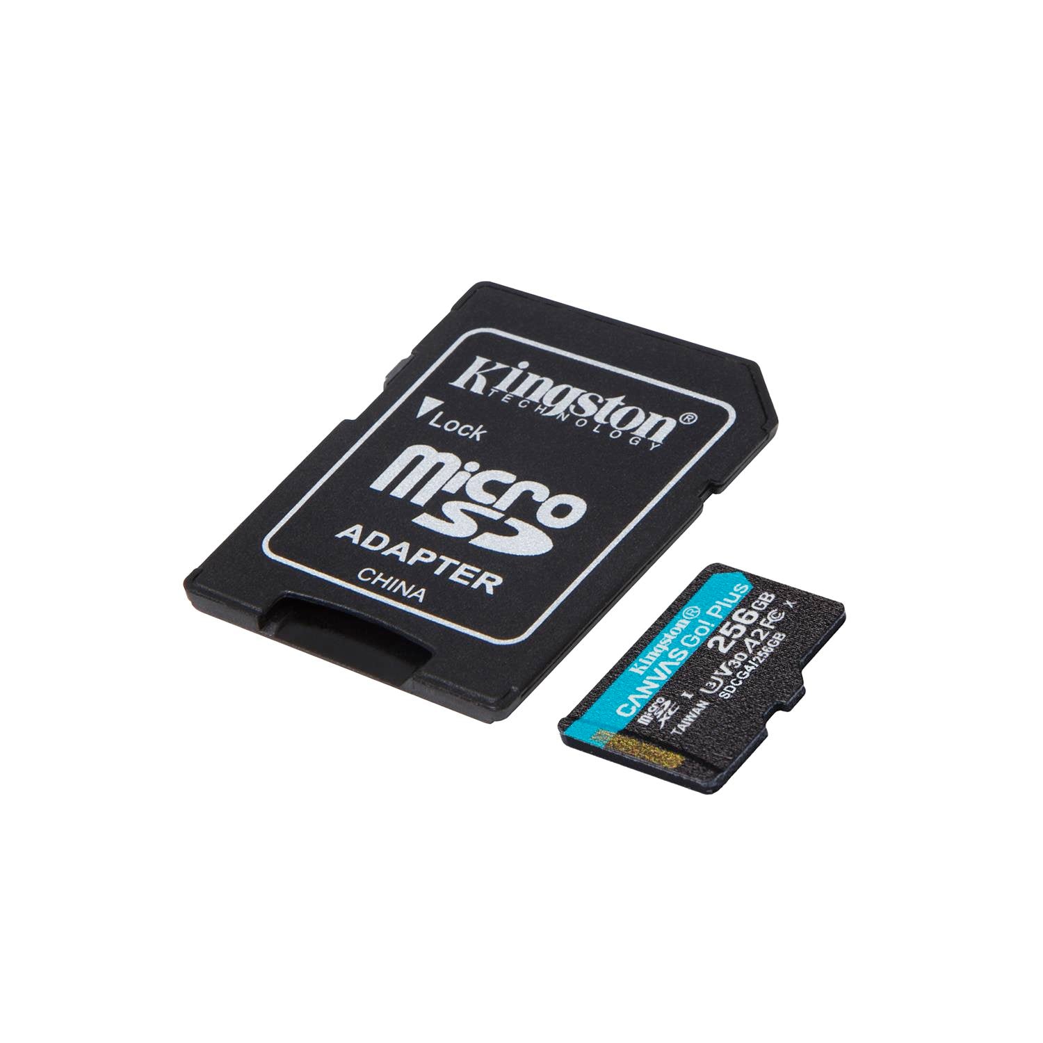Kingston memory card 256GB microSDXC Canvas Go Plus Gen4 200MB/s A2 U3 V30 + adapter