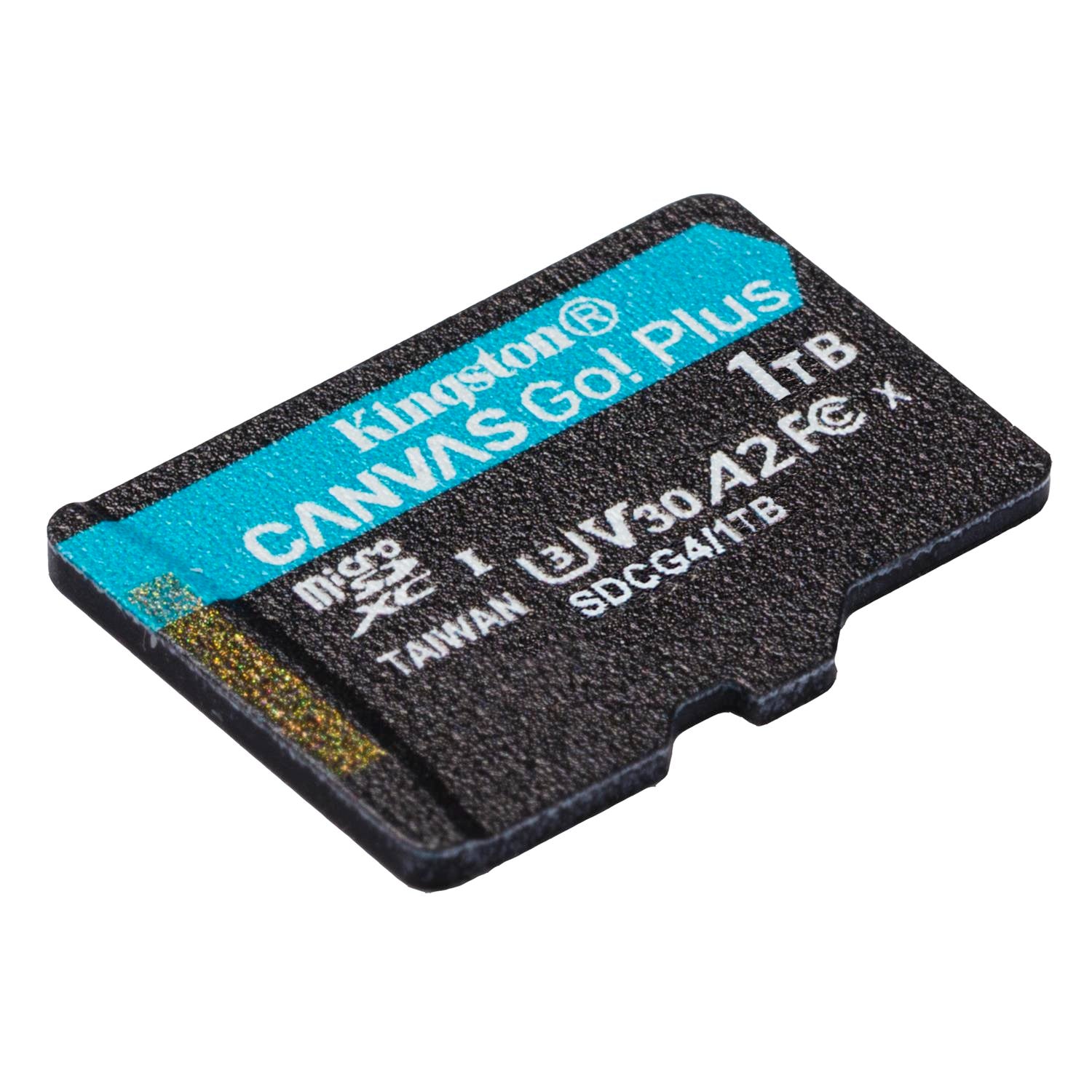 Kingston memory card 1TB microSDXC Canvas Go Plus Gen4 200MB/s A2 U3 V30 + adapter