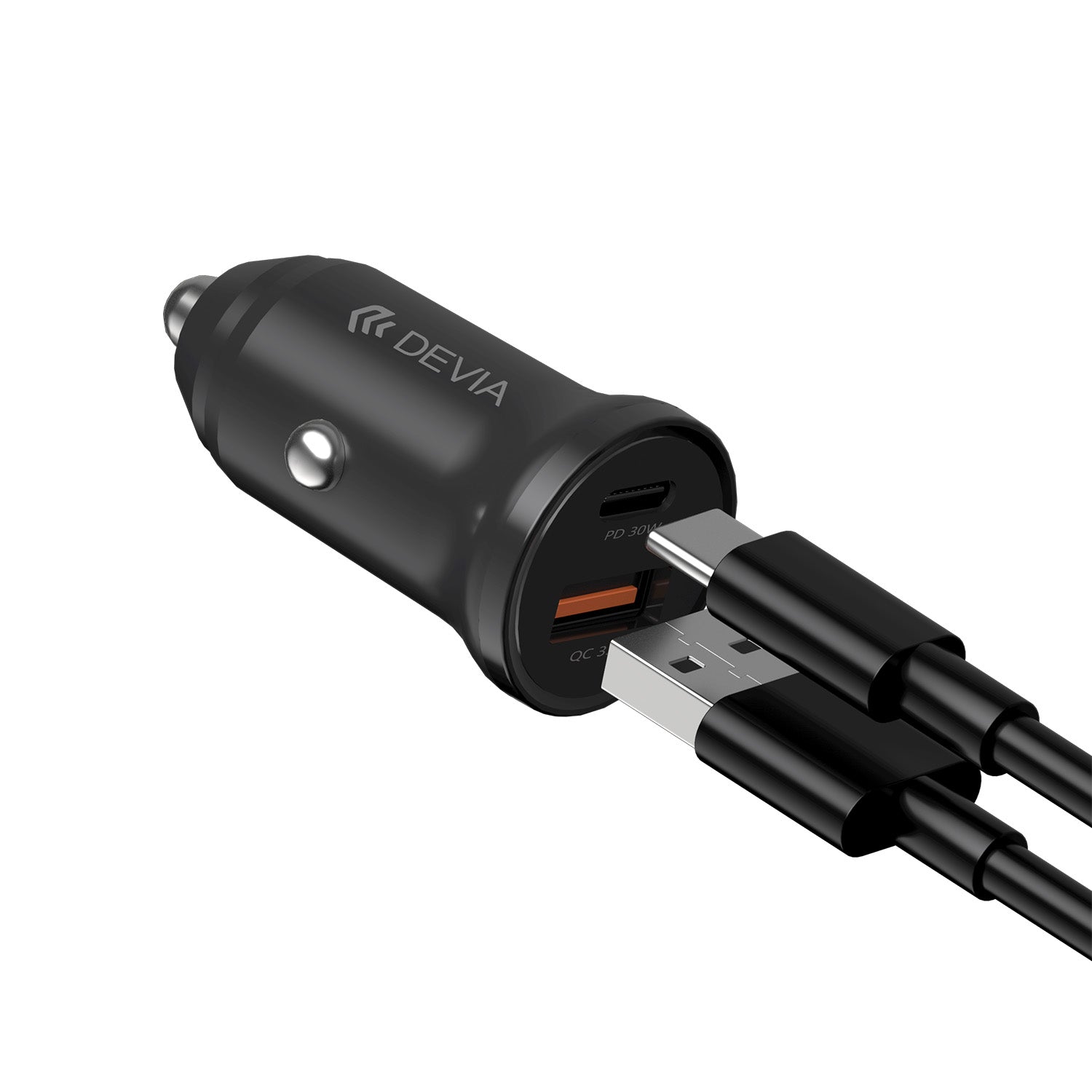 Devia car charger Smart Mini PD QC 3.0 30W 1x USB 1x USB-C white