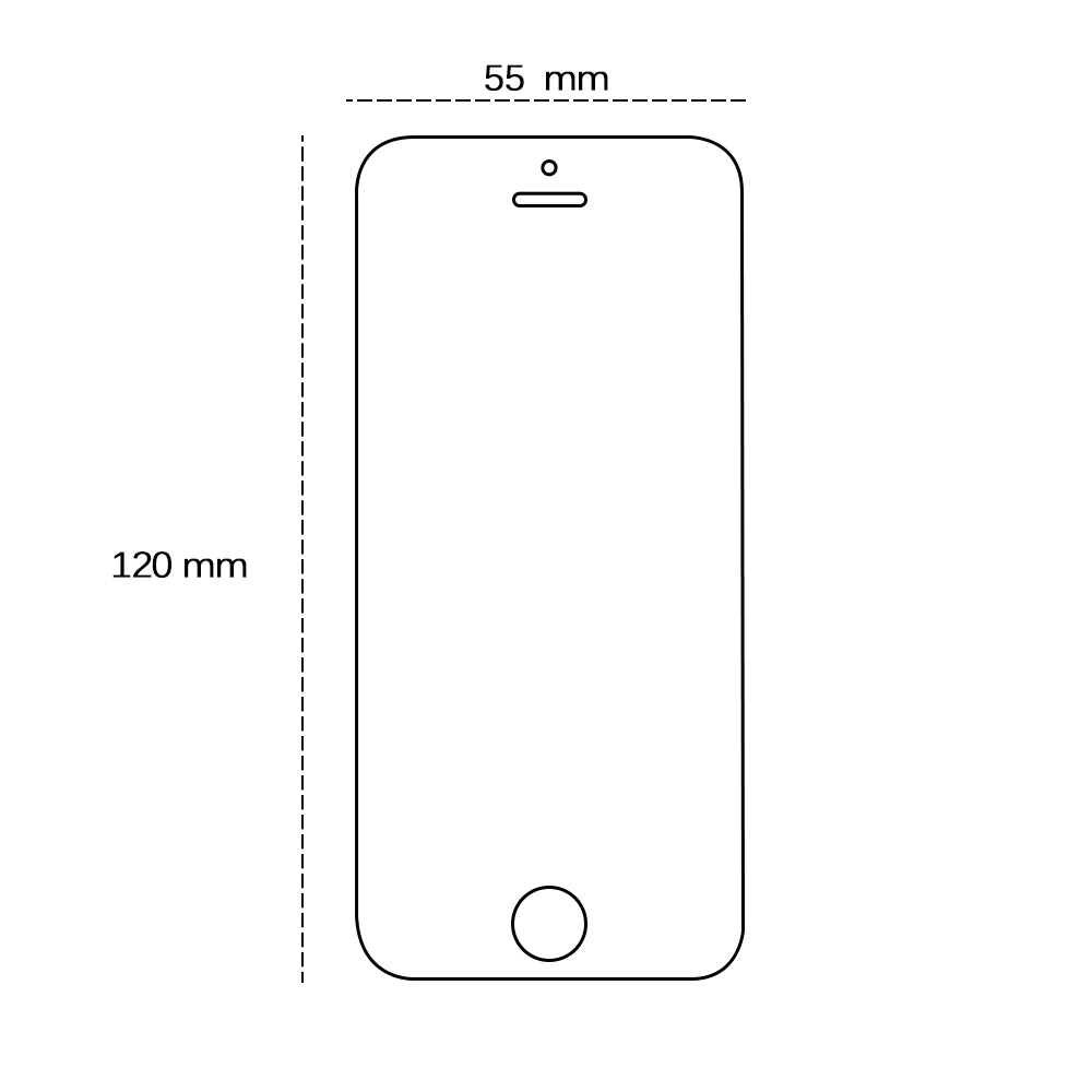 Tempered glass 2,5D for iPhone 5 / 5S / 5C / SE