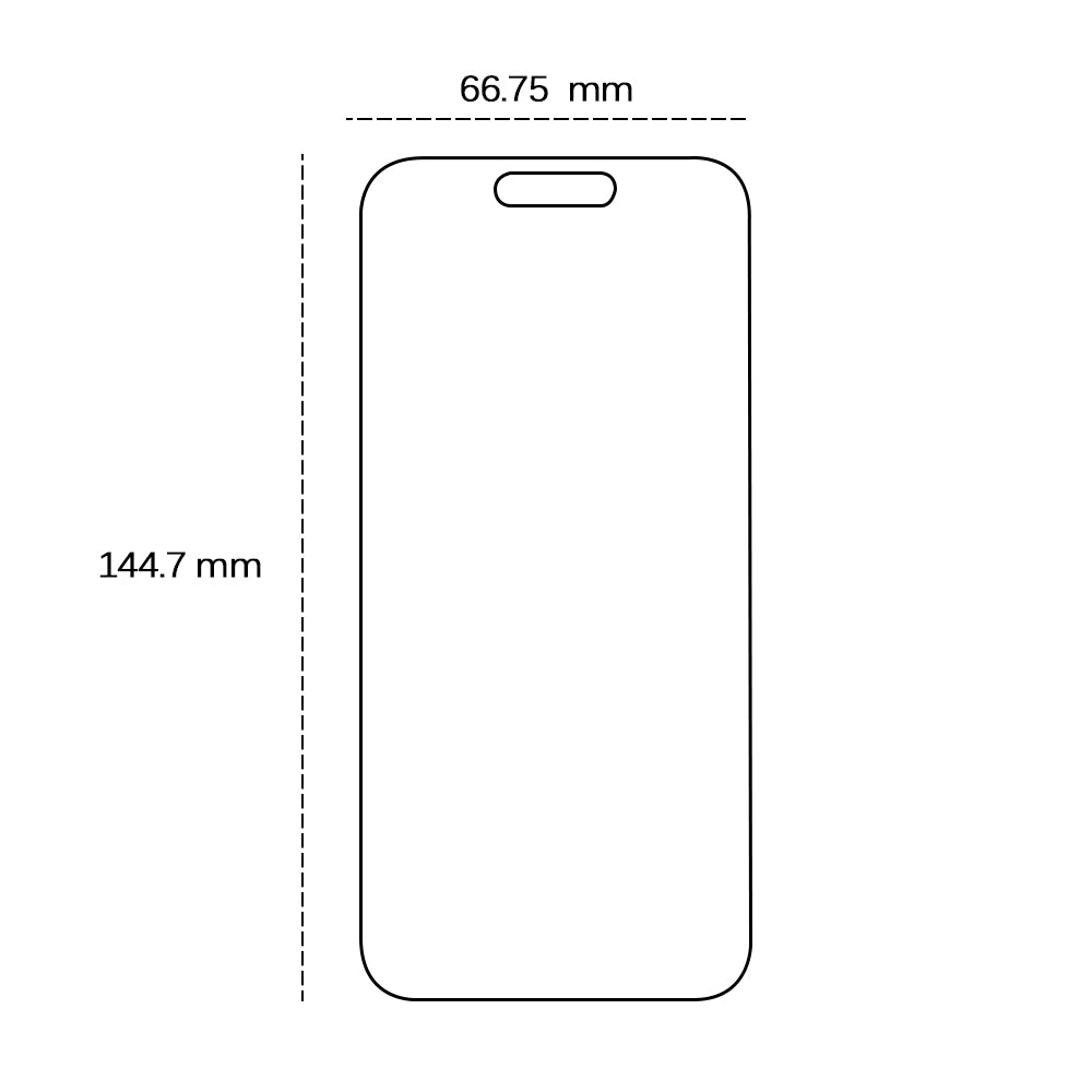 Tempered glass 2,5D for iPhone 16 Pro / 17 / 17 Pro / 18 / 18 Pro