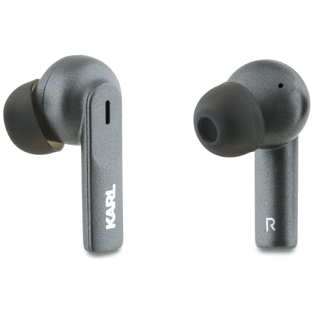 Karl Lagerfeld wireless earphones TWS ANC ENC METAL PRINTED LOGO black