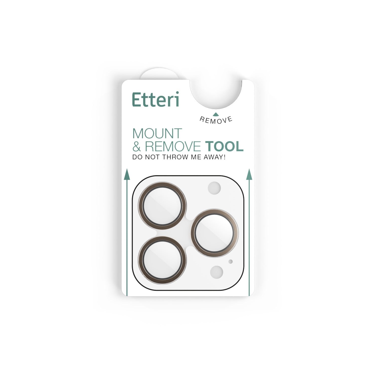 Verre Trempé Protection Objectif Etteri iPhone 16 Pro / Pro Max Or