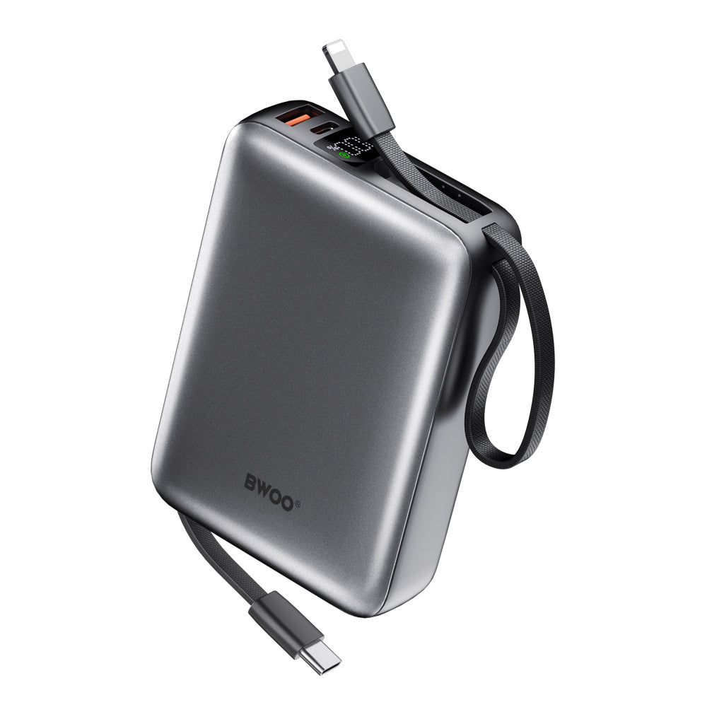 Chargeur portable BWOO P73 22.5W 20000 mAh USB-C Lightning noir