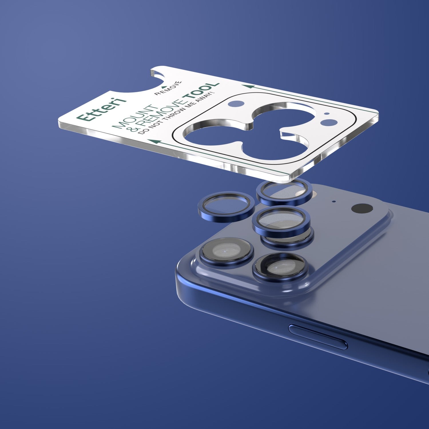 Verre Trempé Protecteur Objectif Etteri iPhone 17 Pro/Pro Max Bleu
