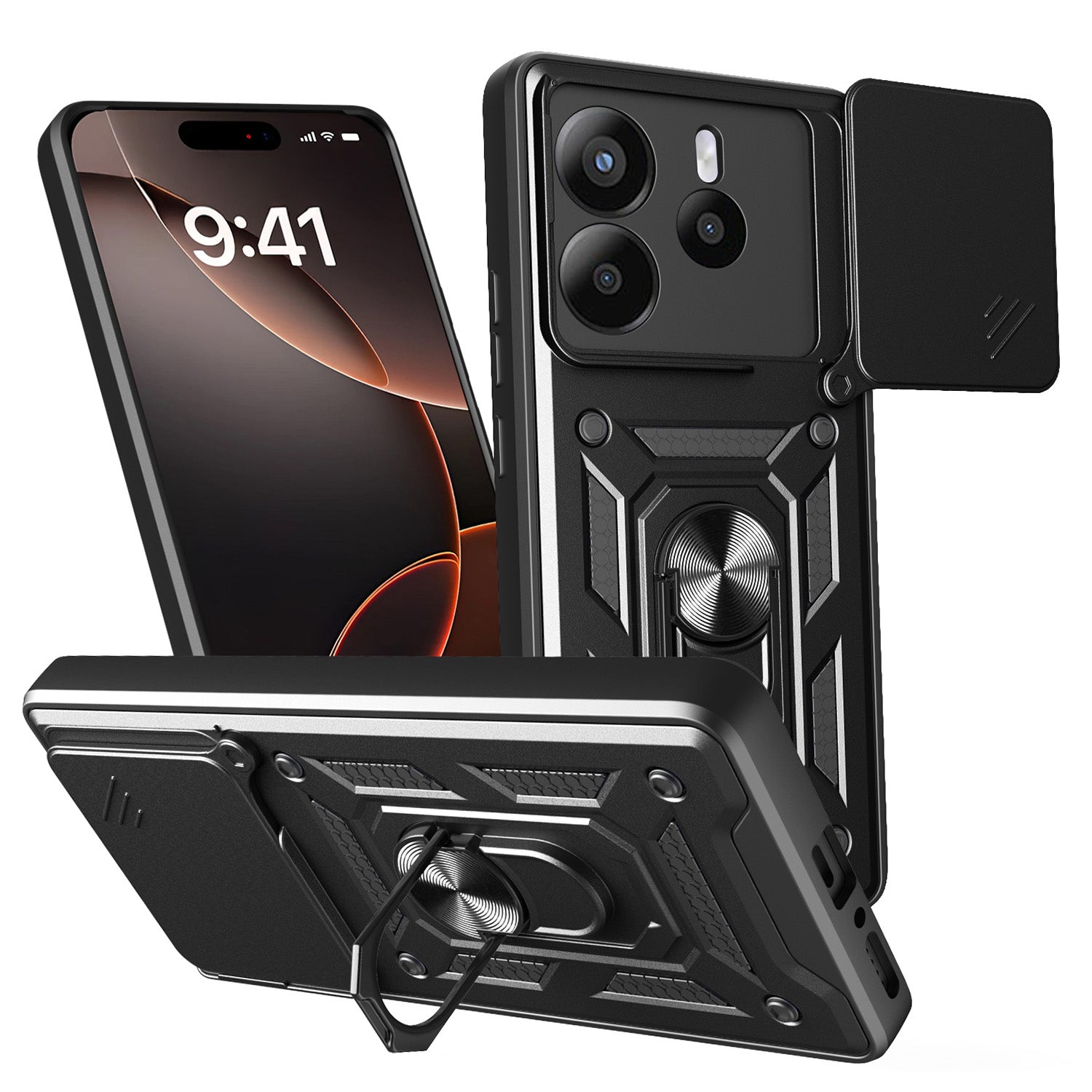 Defender Slide case for Xiaomi Redmi Note 14 5G (Global) black