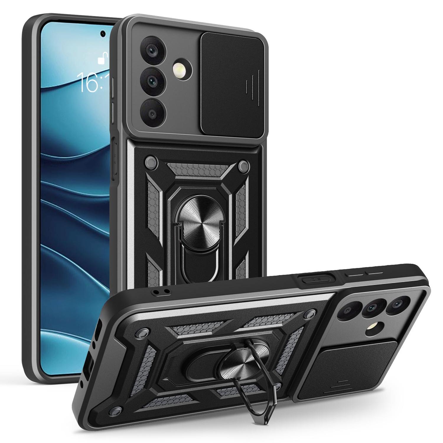 Defender Slide case for Samsung Galaxy A17 4G / A17 5G / A26 5G / A18 5G black
