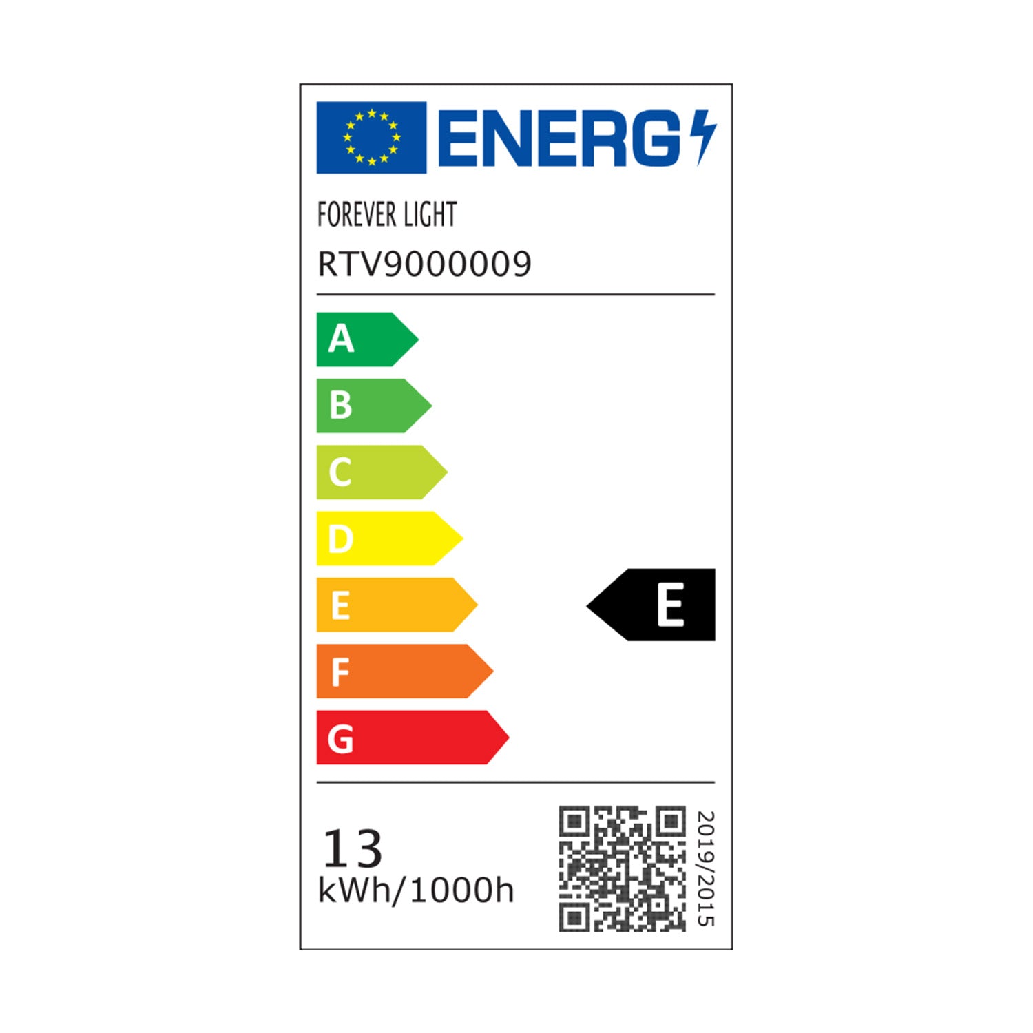 Forever Light LED Bulb E27 A60 12.8W 1520lm 6000K class E