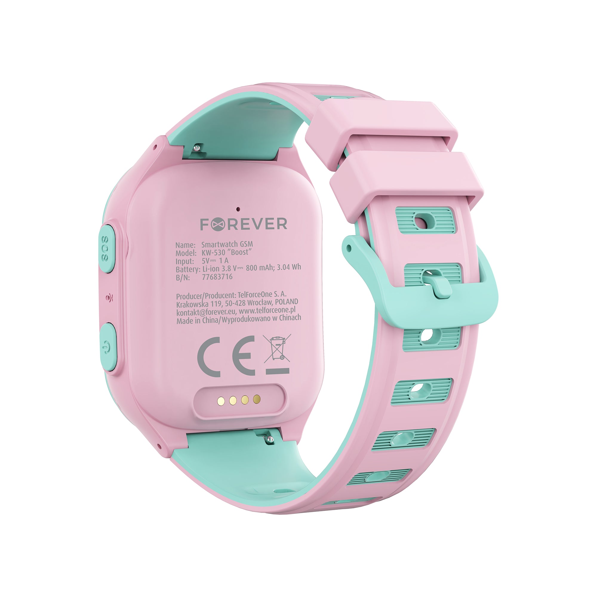 Montre connectée Forever BOOST KW-530 GPS WiFi 4G Kids Rose