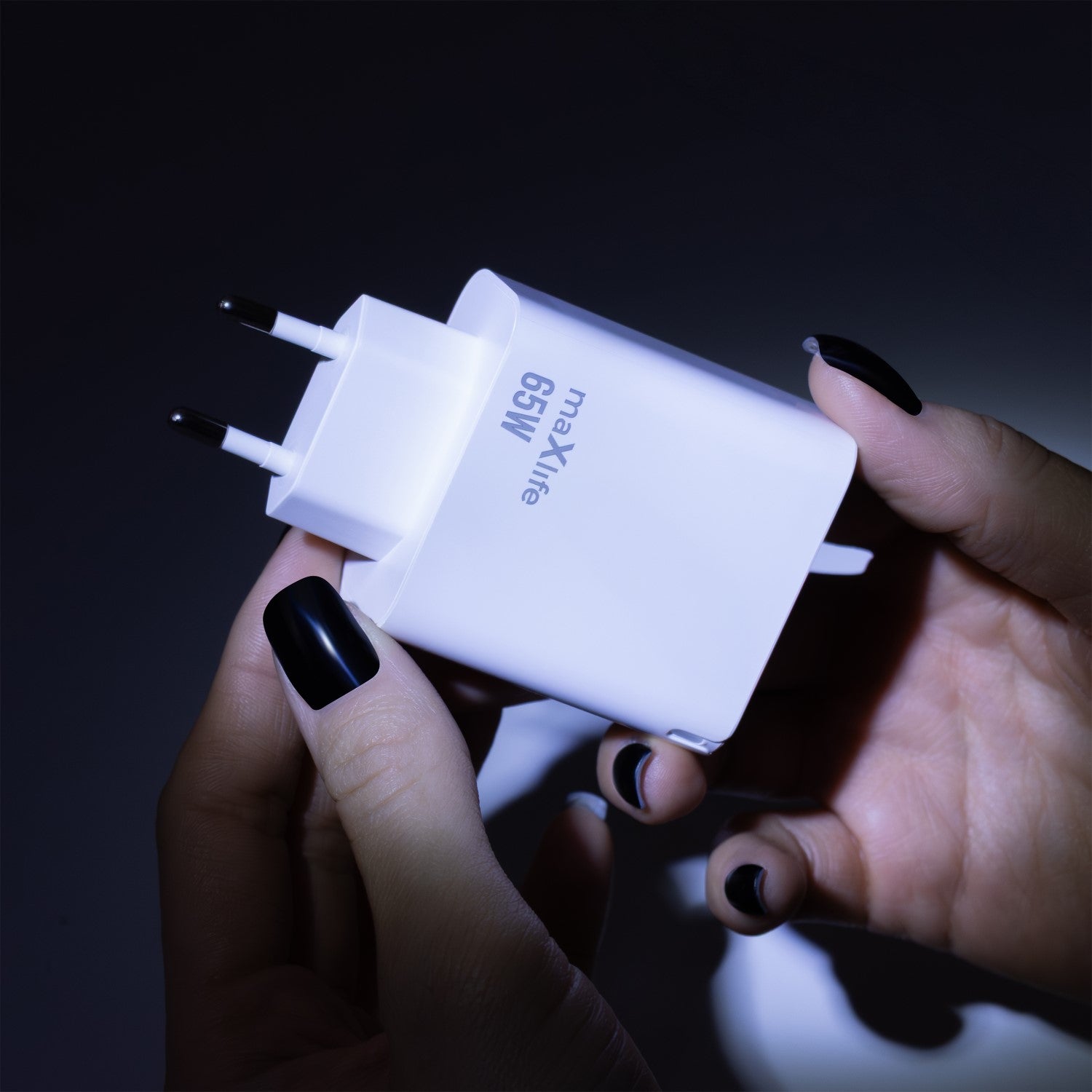 Chargeur Maxlife 65W 2x USB-C 1x USB-A GaN