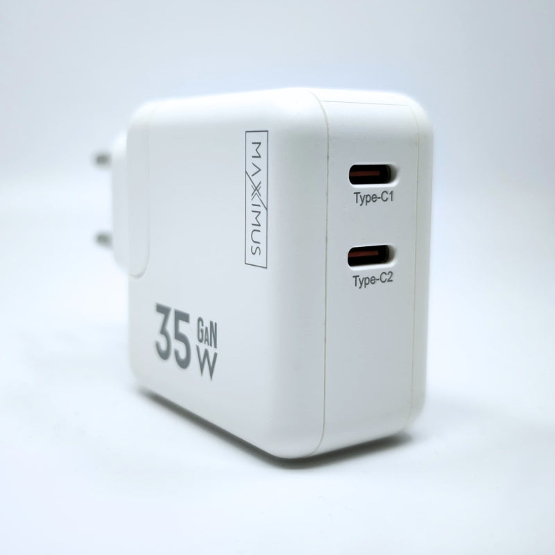 Chargeur secteur Maxximus MX Burst 35W GaN — 2 USB-C