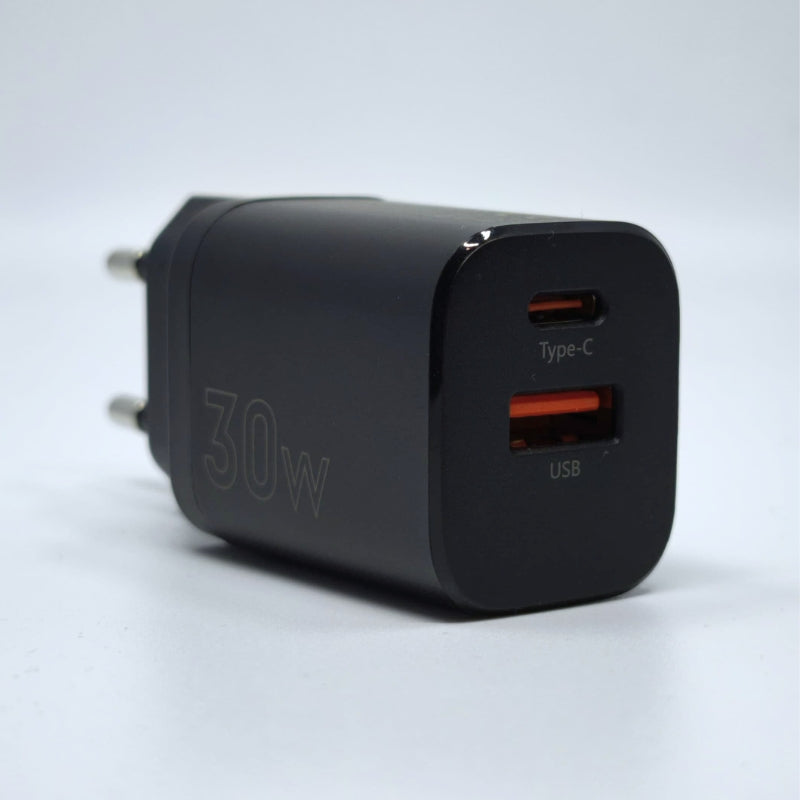 Chargeur Maxximus MX Carbon 30W PD+QC USB-A/C