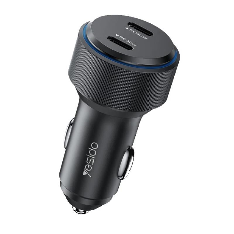 YESIDO CAR CHARGER Y48 PD 60W 2xUSB-C BLACK