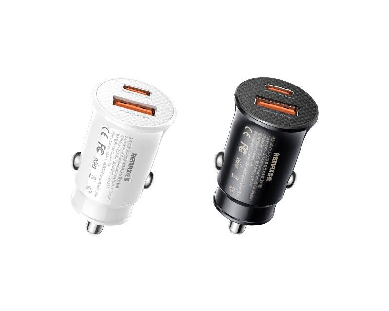 CAR CHARGER REMAX SIYA SERIES 30W RCC358 PD QC USB-C/USB BLACK