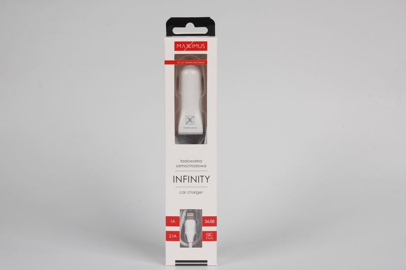 CAR CHARGER MAXXIMUS INFINITY 2.1A LIGHTNING , 2xUSB