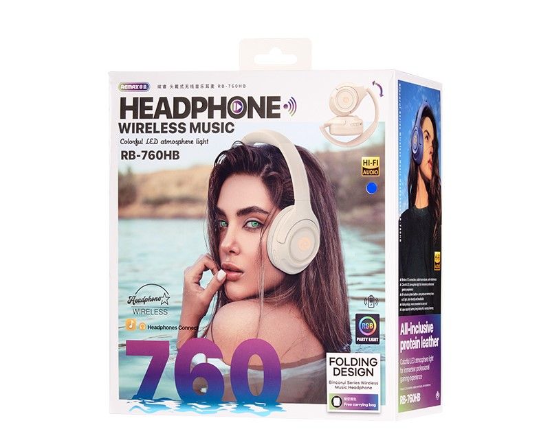 HEADPHONES BLUETOOTH REMAX RB-760HB BLUE