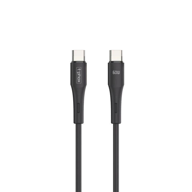 Câble USB-C T-Phox Gentle 60W — 1m noir