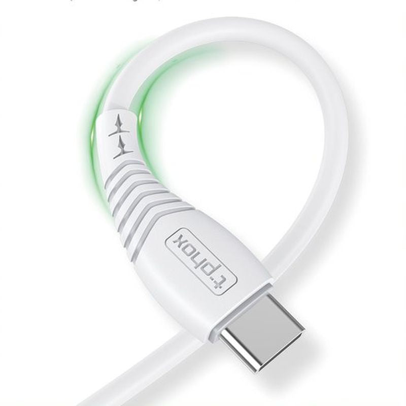 CABLE T-PHOX NATURE TYPE-C WHITE 1.2M 3A